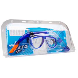 Snorkelsats i marinblå